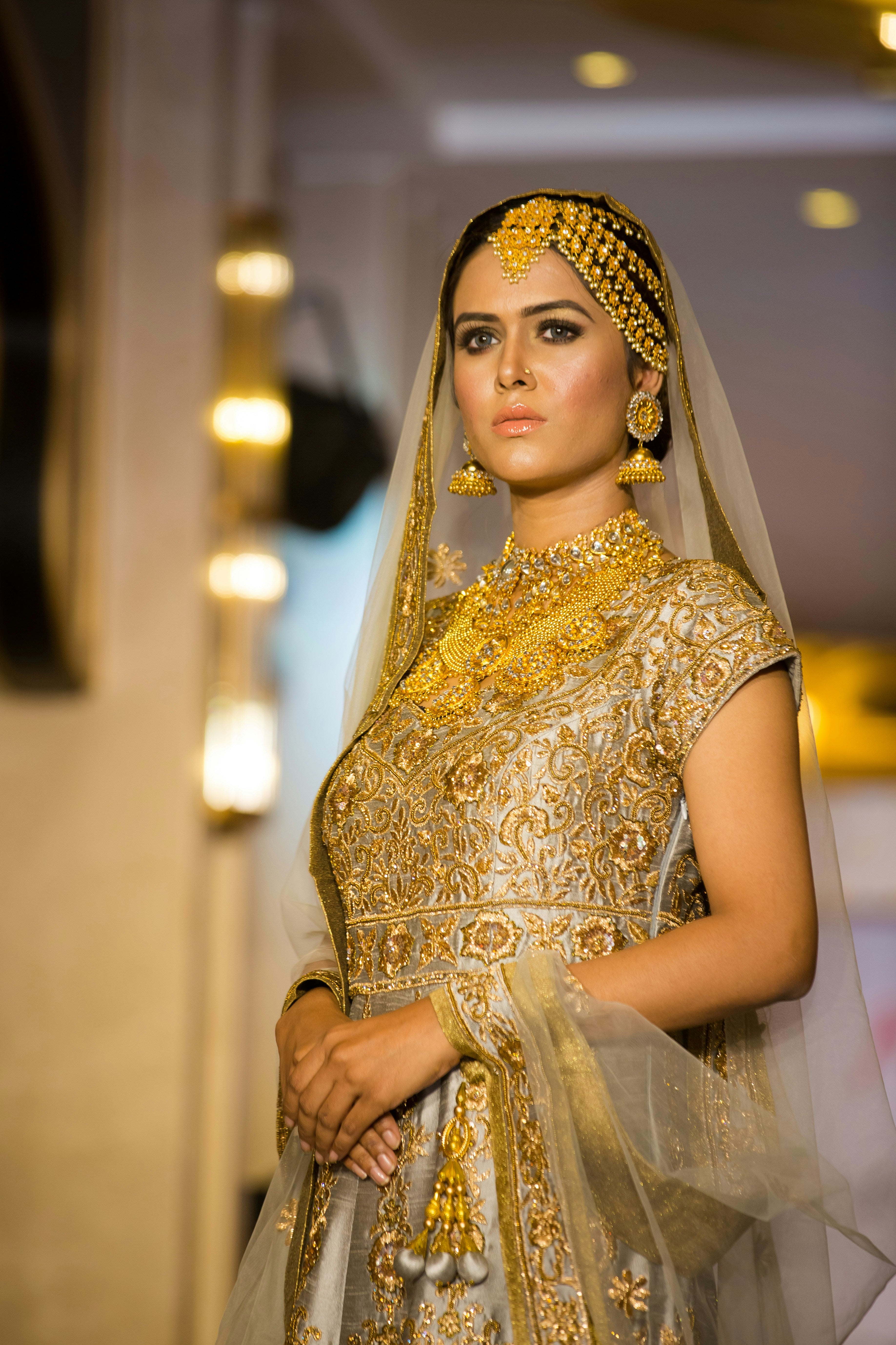 Rose Gold Sequin Lehenga