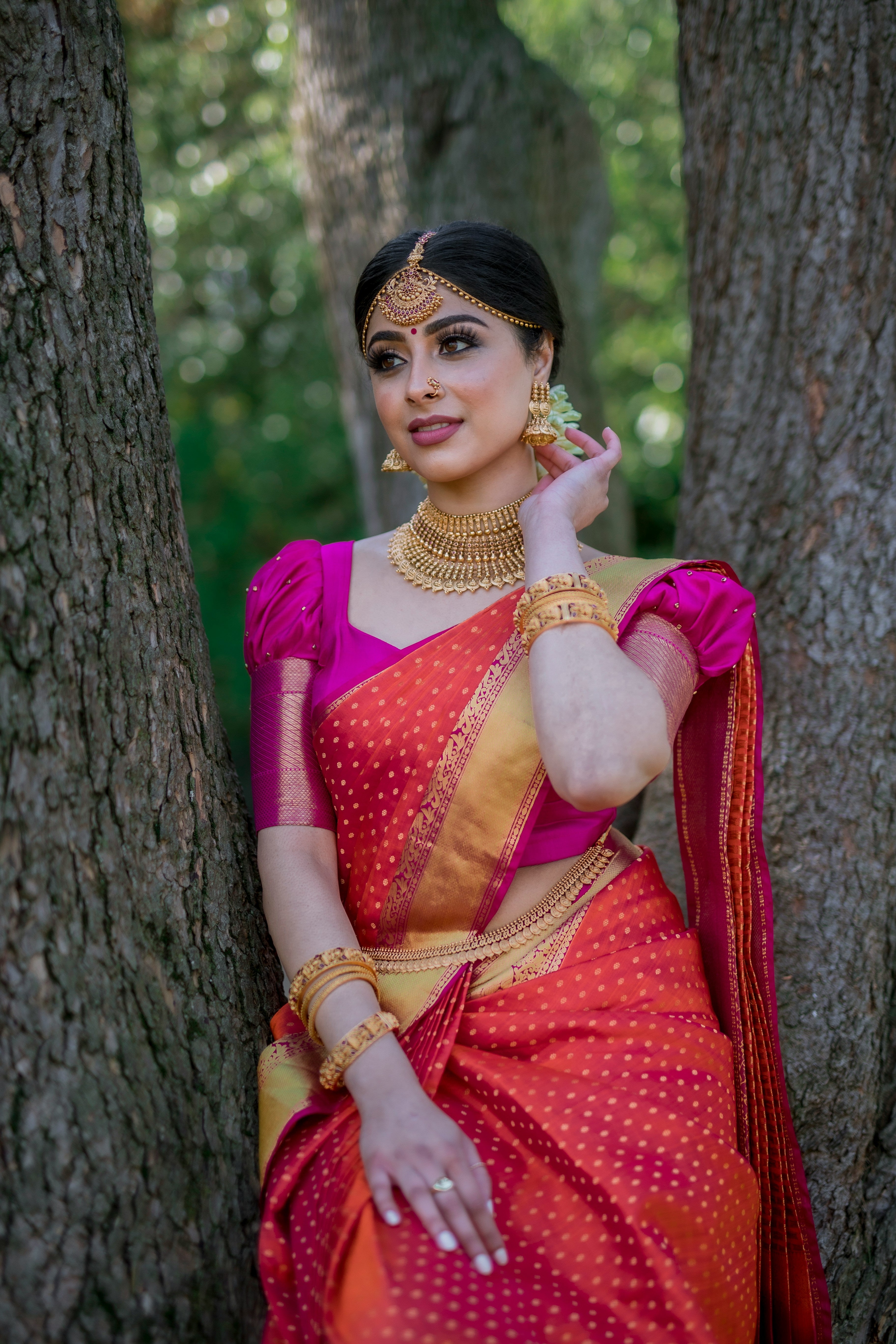 Mysore Silk Saree with Gold Border